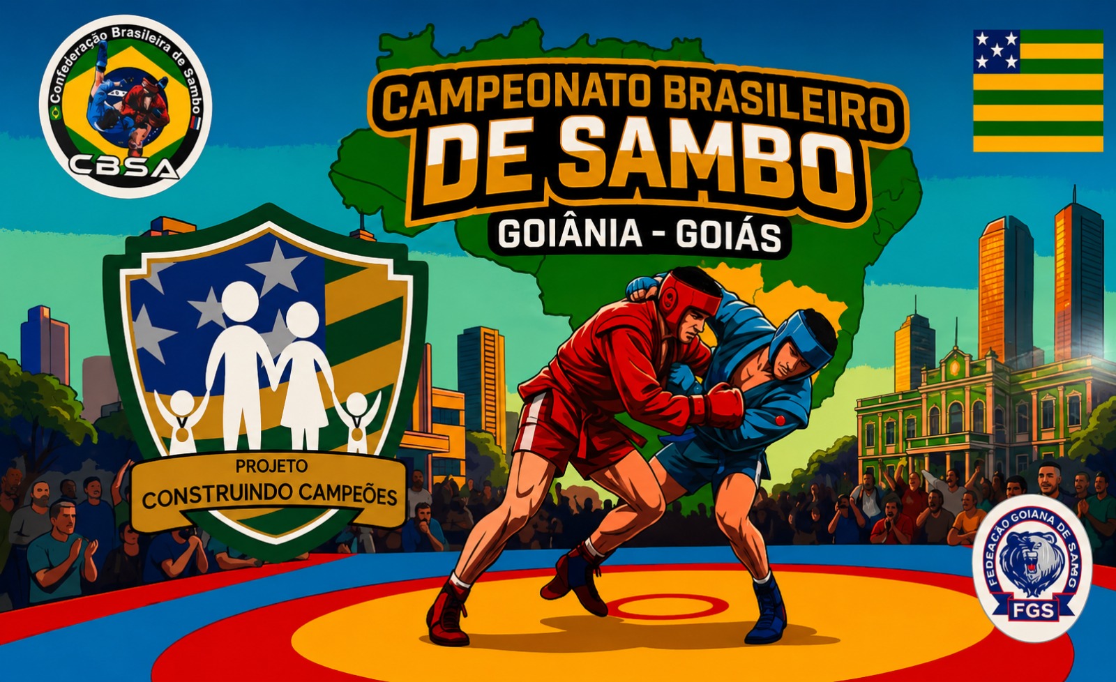 Sucesso do Campeonato Brasileiro de Sambo 2026 em Goiás